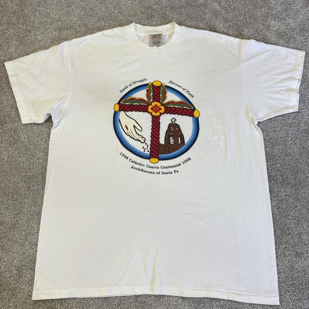 90s Vintage Jesus Single Stitch Oneita XL Christian Graphic Tee Rare Find